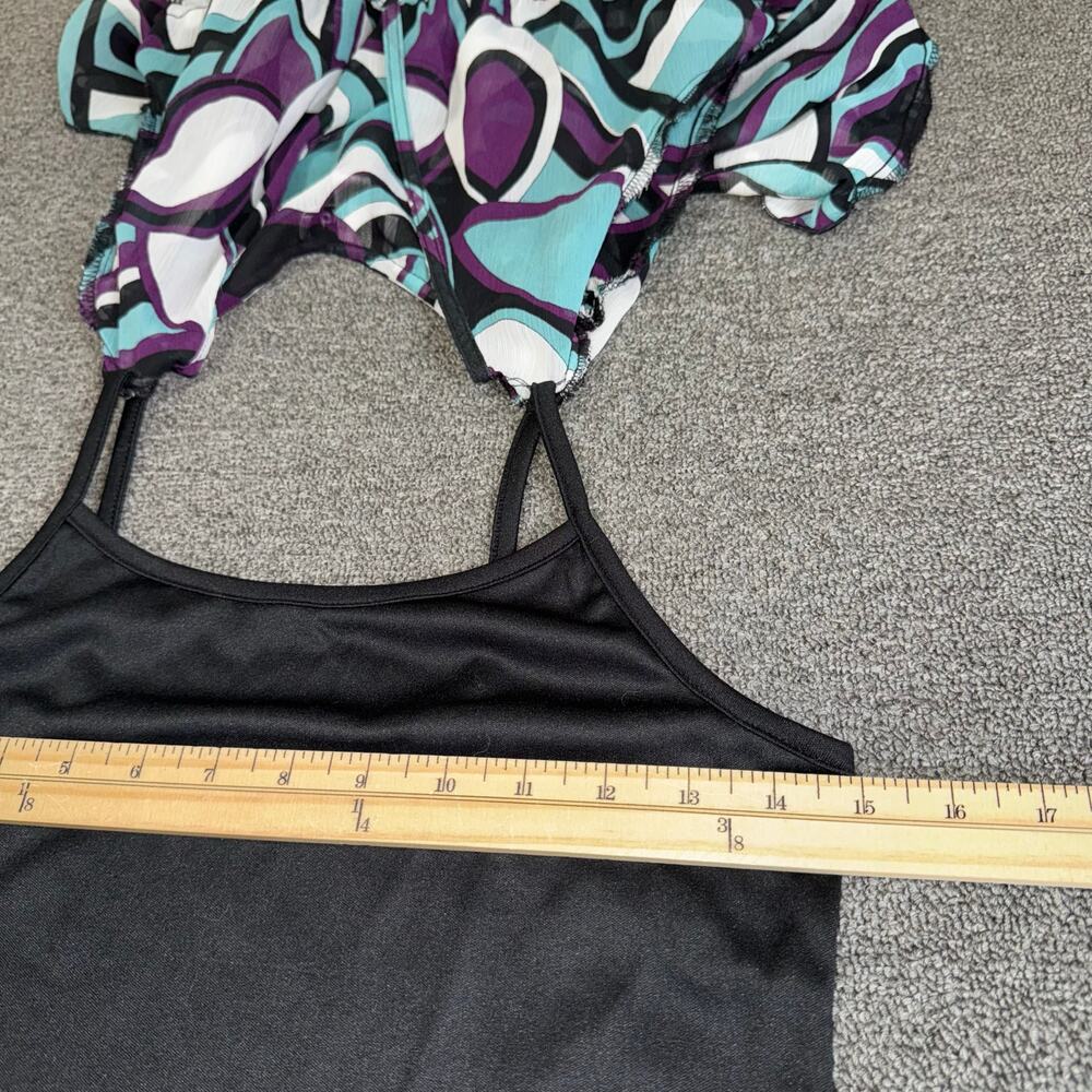 Byer Girl VTG Y2K Babydoll Fairy Top Girls Size XL Purple Turquoise Layered Boho - Picture 8 of 9